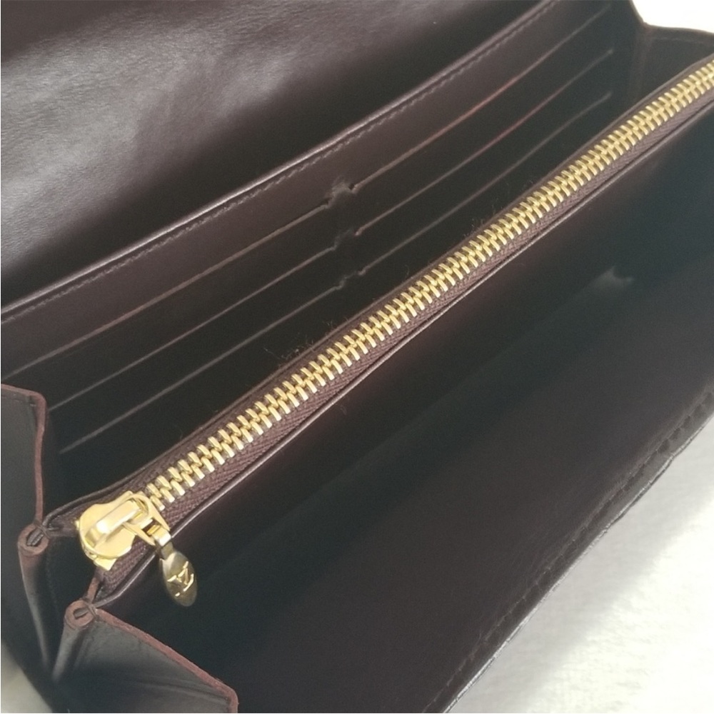 Louis Vuitton vernis portefeuille amarante Sarah Long wallet EUC burgundy - Picture 12 of 16
